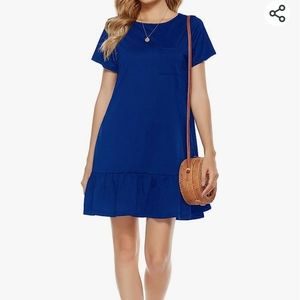 BERYDRESS Women's Casual T-Shirt Dress with Pockets